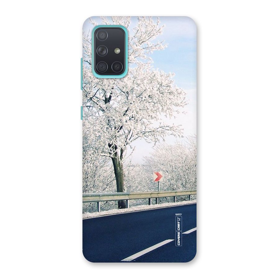 White Snow Tree Back Case for Galaxy A71