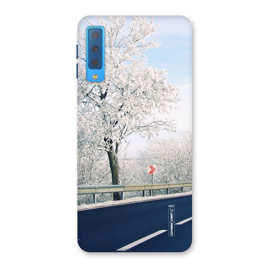 White Snow Tree Back Case for Galaxy A7 (2018)