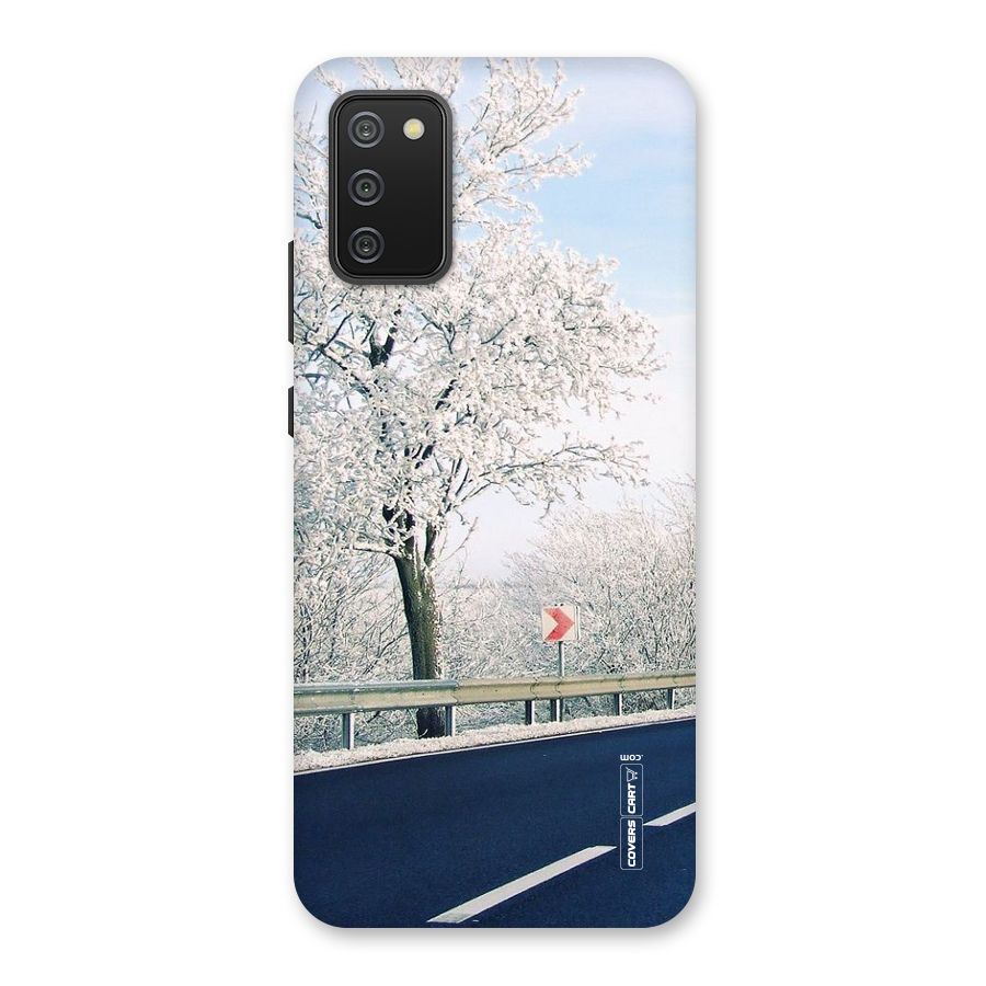 White Snow Tree Back Case for Galaxy F02s