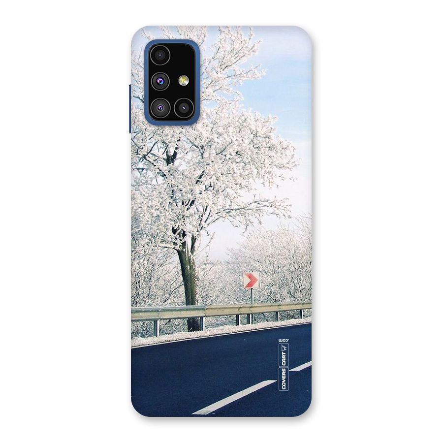White Snow Tree Back Case for Galaxy M51