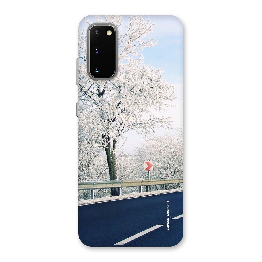 White Snow Tree Back Case for Galaxy S20