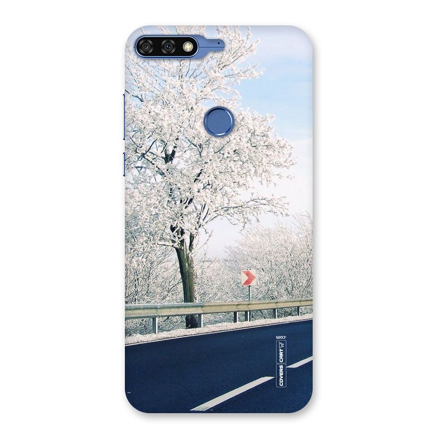 White Snow Tree Back Case for Honor 7C