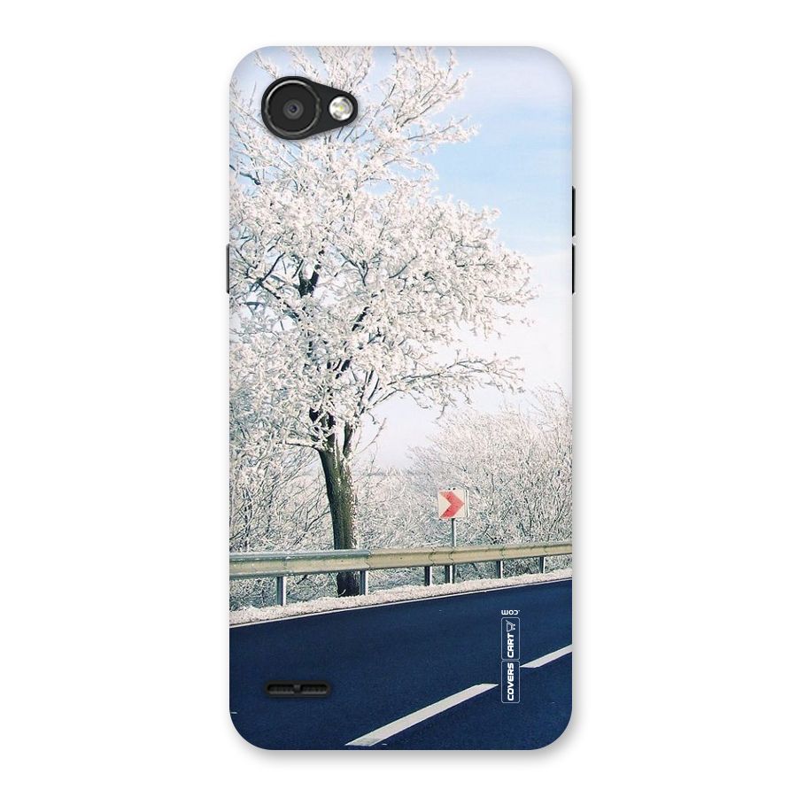 White Snow Tree Back Case for LG Q6