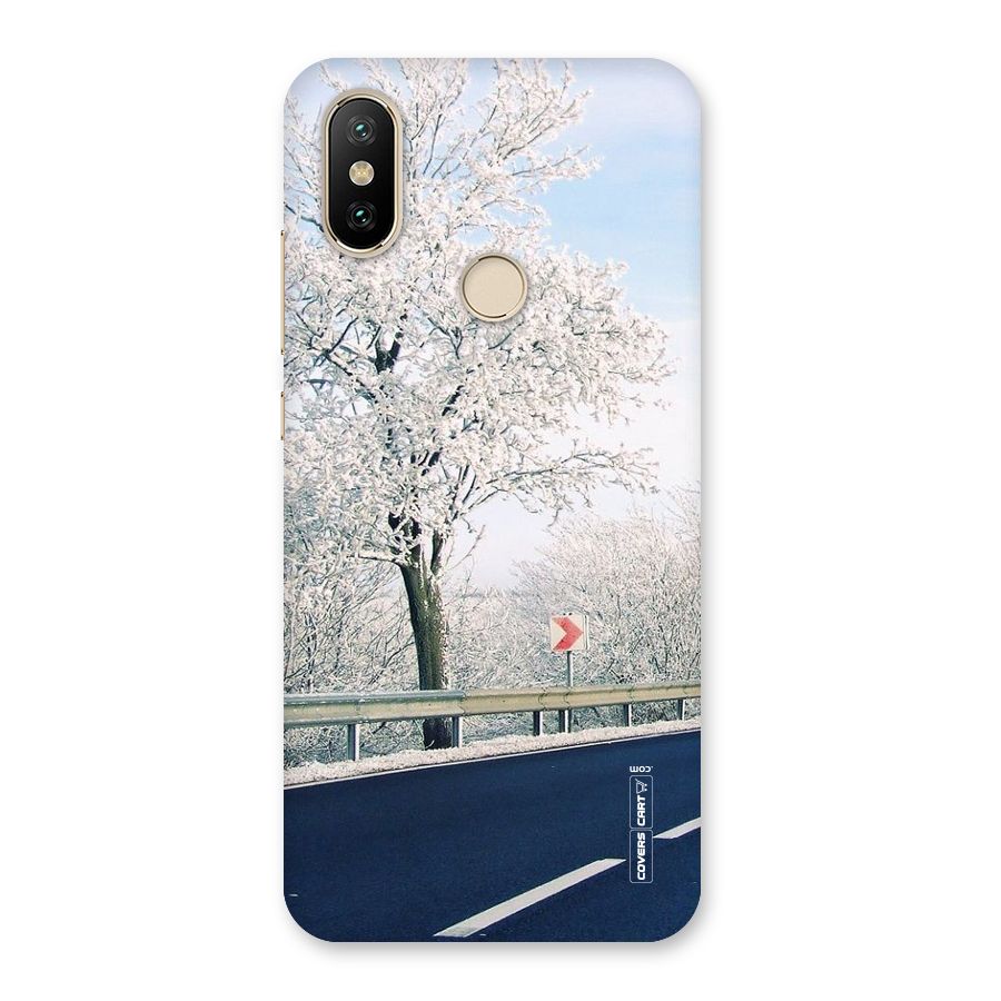 White Snow Tree Back Case for Mi A2