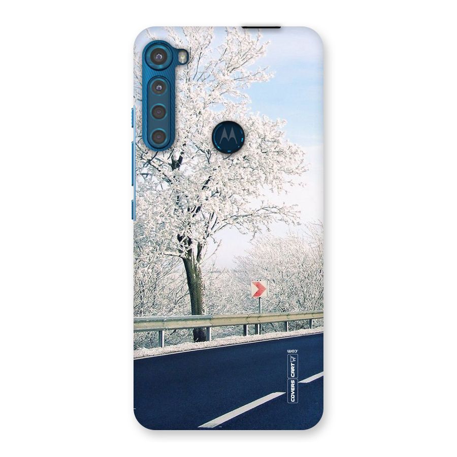 White Snow Tree Back Case for Motorola One Fusion Plus
