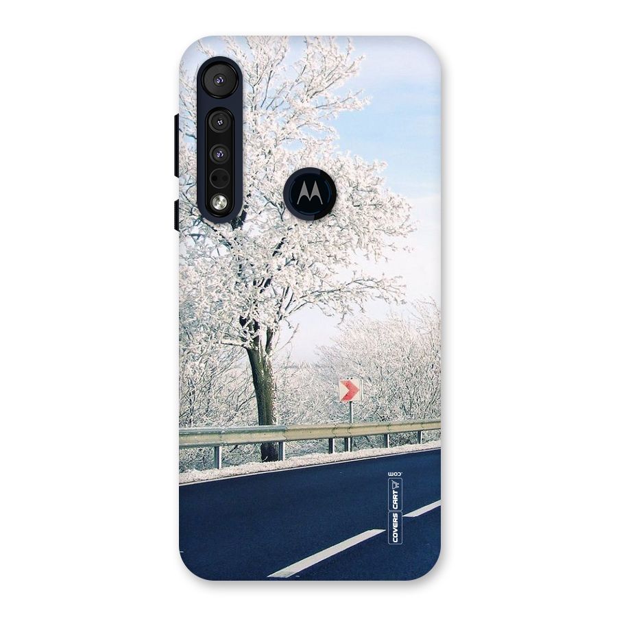 White Snow Tree Back Case for Motorola One Macro