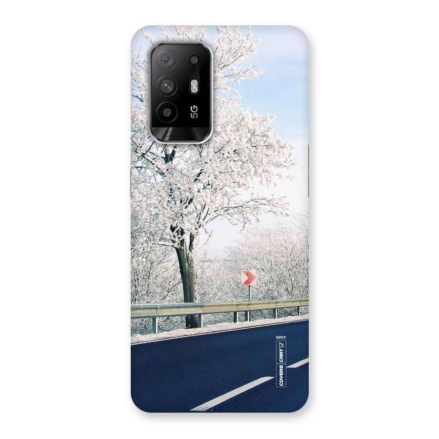 White Snow Tree Back Case for Oppo F19 Pro Plus 5G
