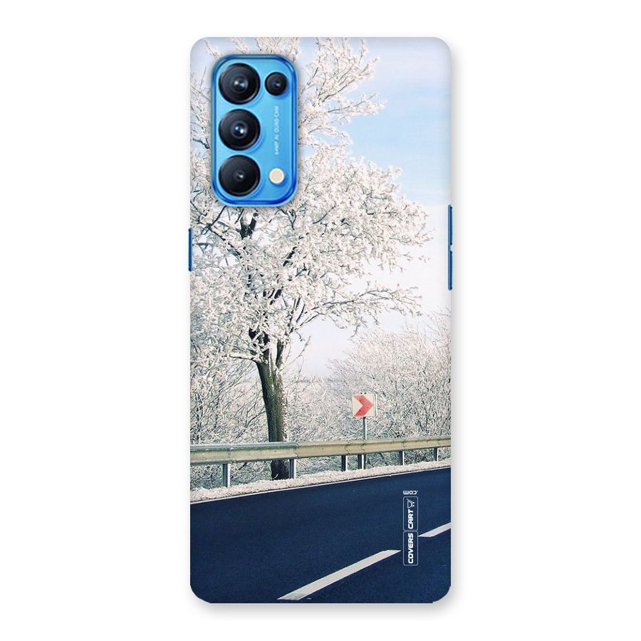 White Snow Tree Back Case for Oppo Reno5 Pro 5G