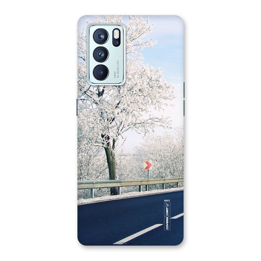 White Snow Tree Back Case for Oppo Reno6 Pro 5G