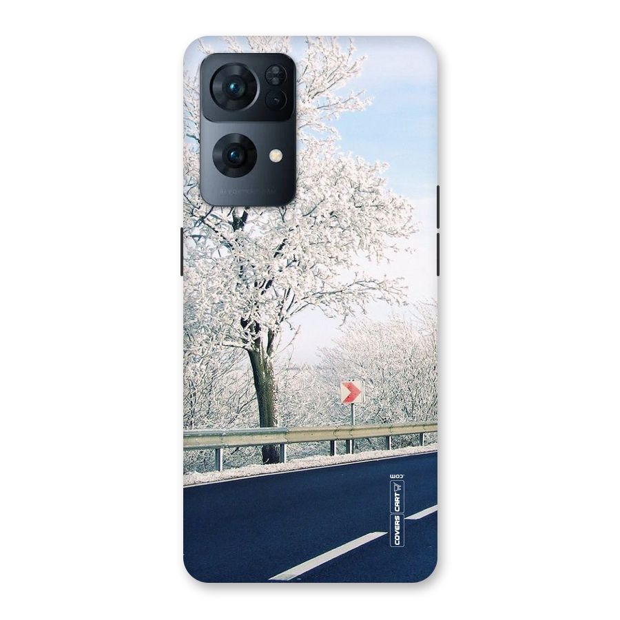 White Snow Tree Back Case for Oppo Reno7 Pro 5G