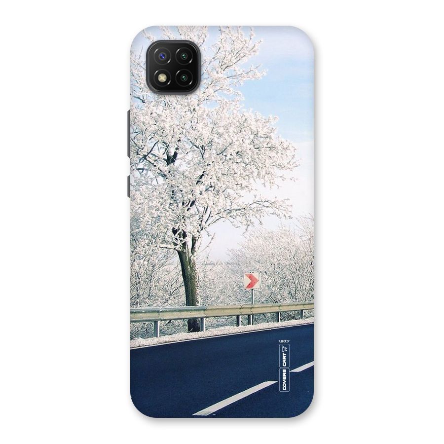 White Snow Tree Back Case for Poco C3