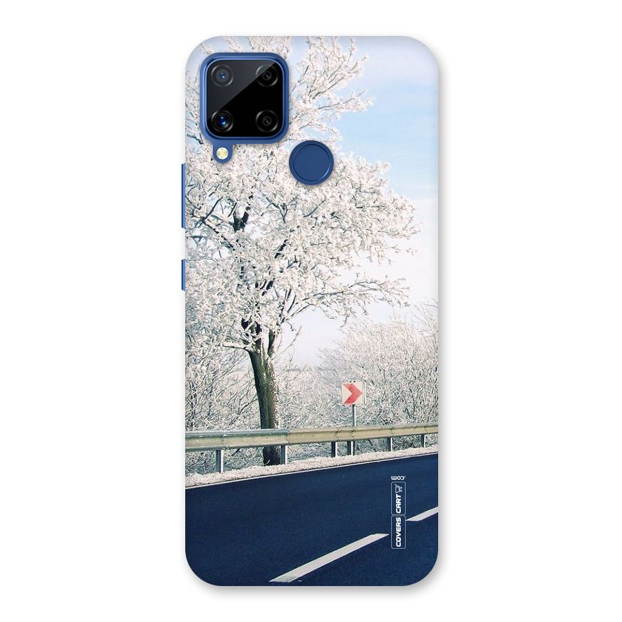 White Snow Tree Back Case for Realme C15