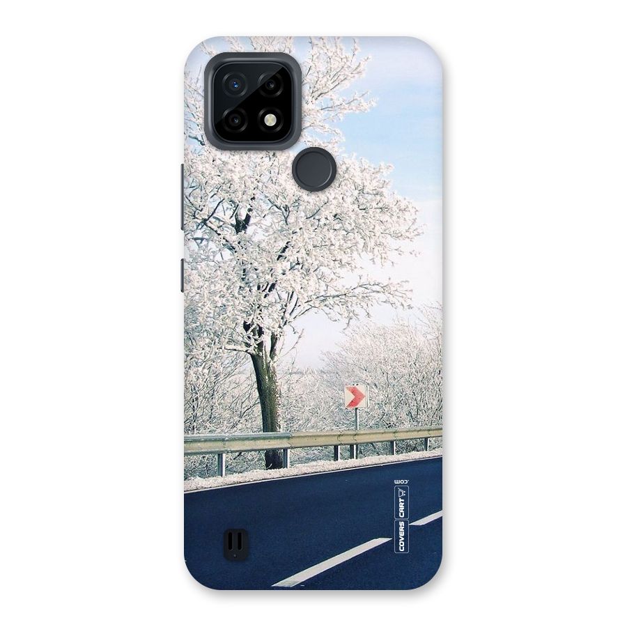 White Snow Tree Back Case for Realme C21