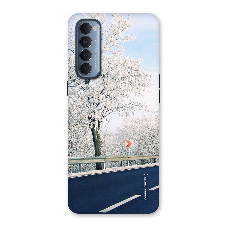 White Snow Tree Back Case for Reno4 Pro