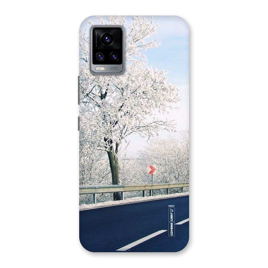 White Snow Tree Back Case for Vivo V20