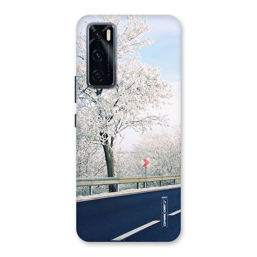 White Snow Tree Back Case for Vivo V20 SE