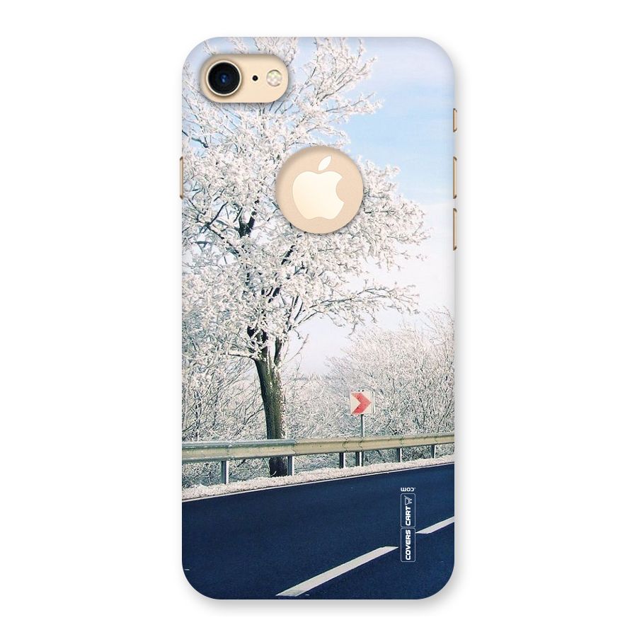 White Snow Tree Back Case for iPhone 7 Logo Cut