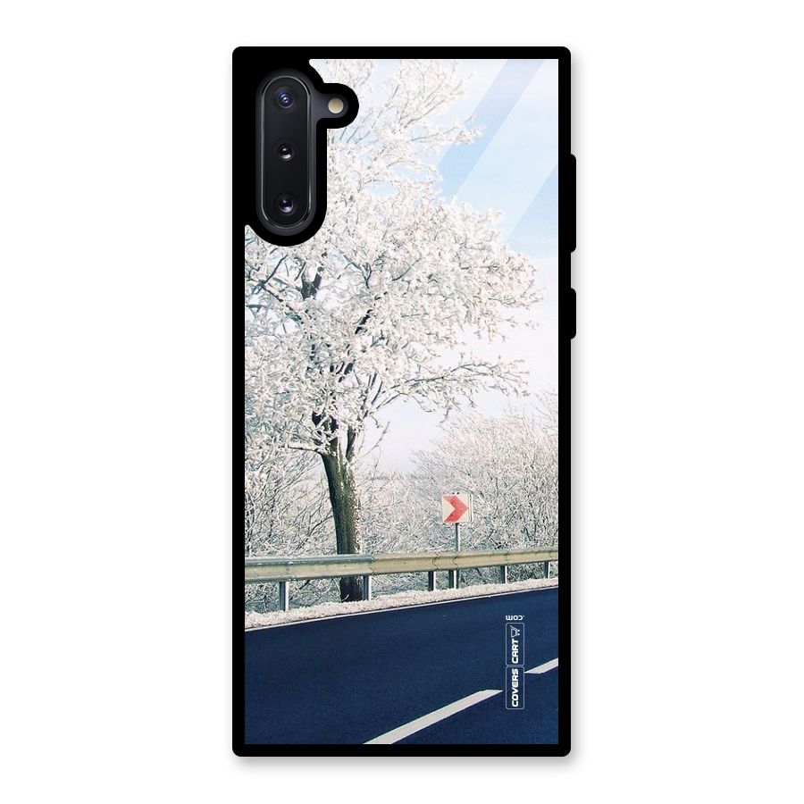 White Snow Tree Glass Back Case for Galaxy Note 10