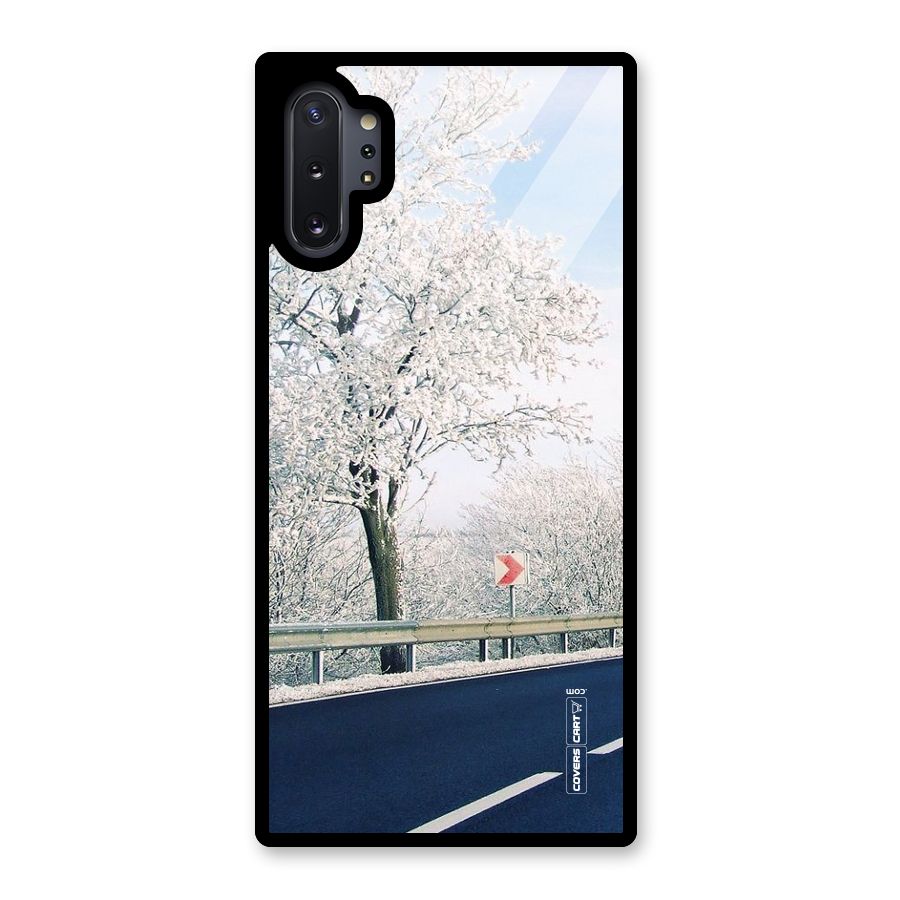 White Snow Tree Glass Back Case for Galaxy Note 10 Plus