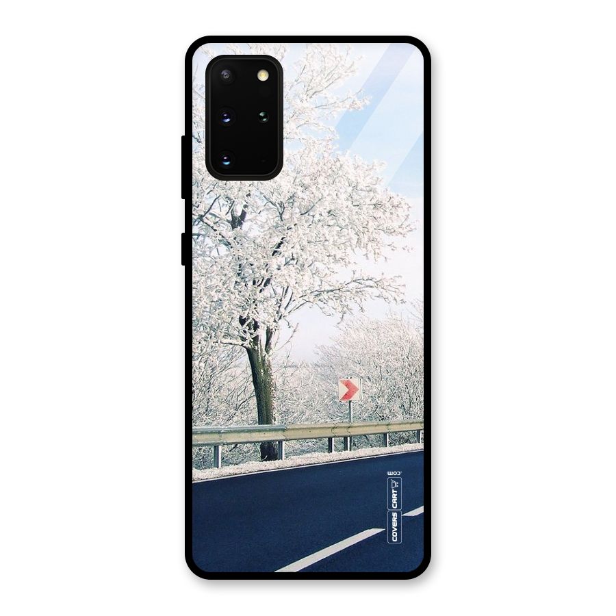 White Snow Tree Glass Back Case for Galaxy S20 Plus