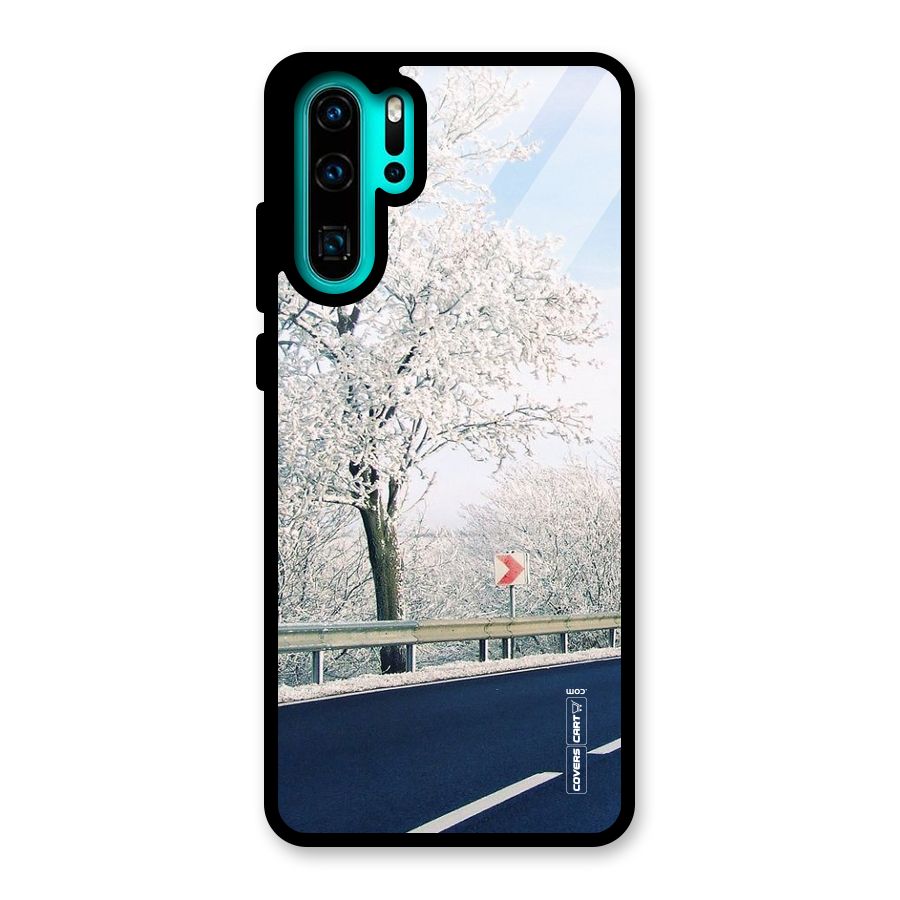White Snow Tree Glass Back Case for Huawei P30 Pro