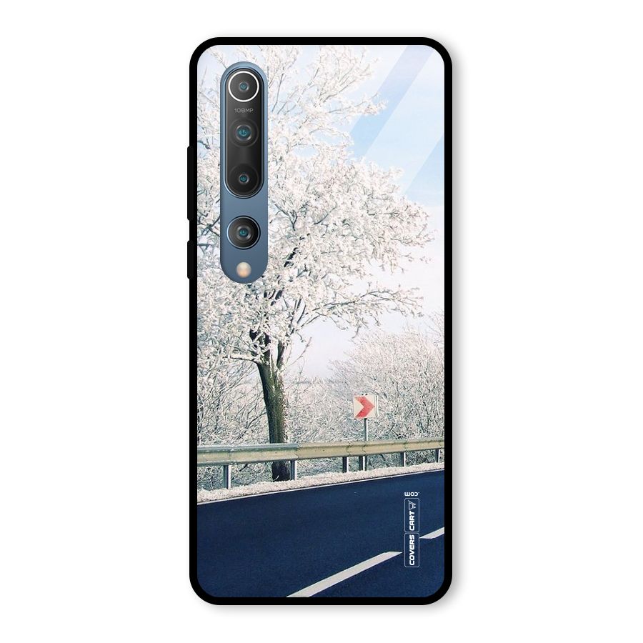 White Snow Tree Glass Back Case for Mi 10