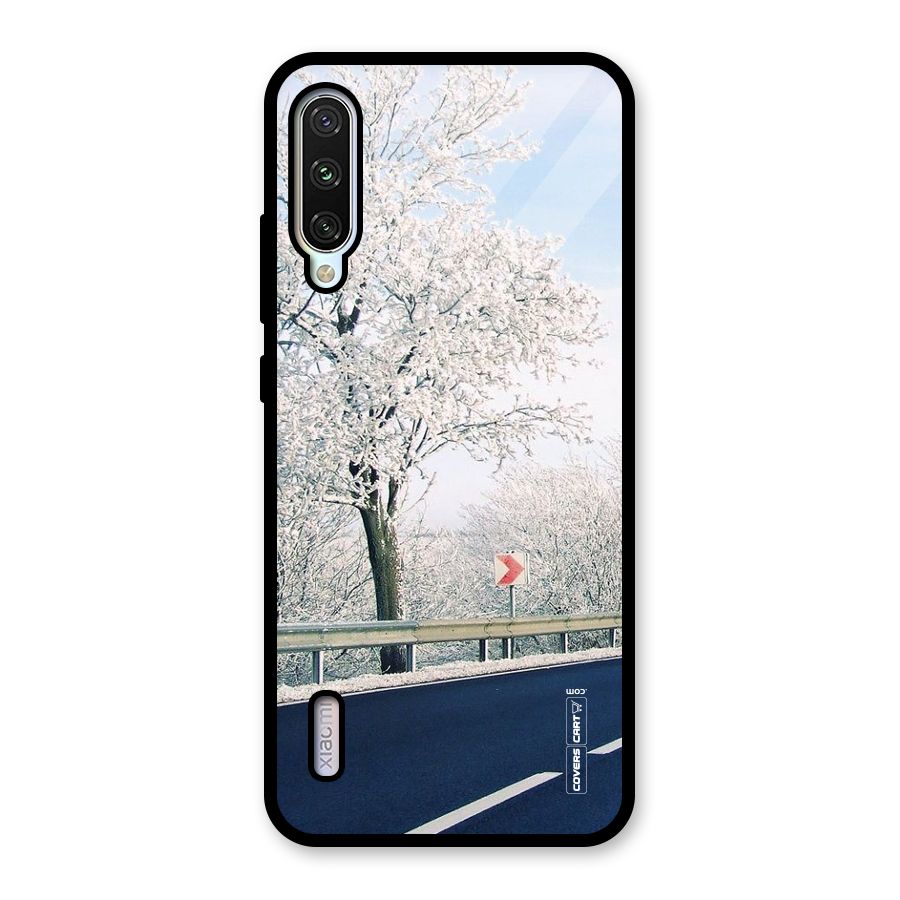 White Snow Tree Glass Back Case for Mi A3