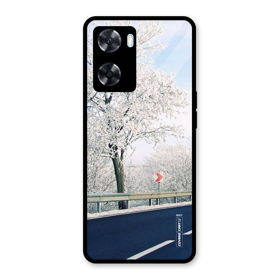 White Snow Tree Glass Back Case for Oppo A77