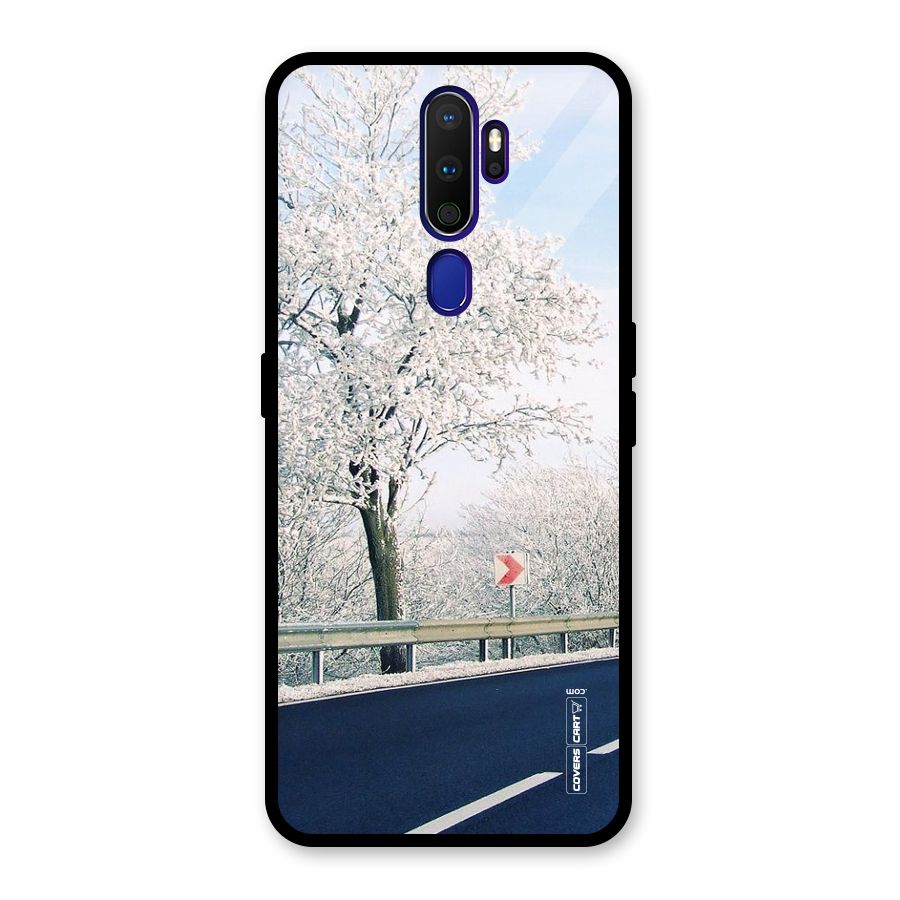 White Snow Tree Glass Back Case for Oppo A9 (2020)
