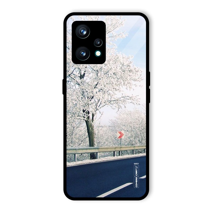 White Snow Tree Glass Back Case for Realme 9
