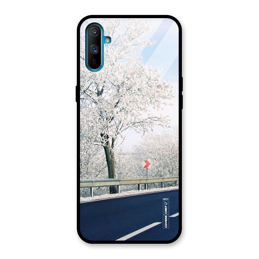 White Snow Tree Glass Back Case for Realme C3