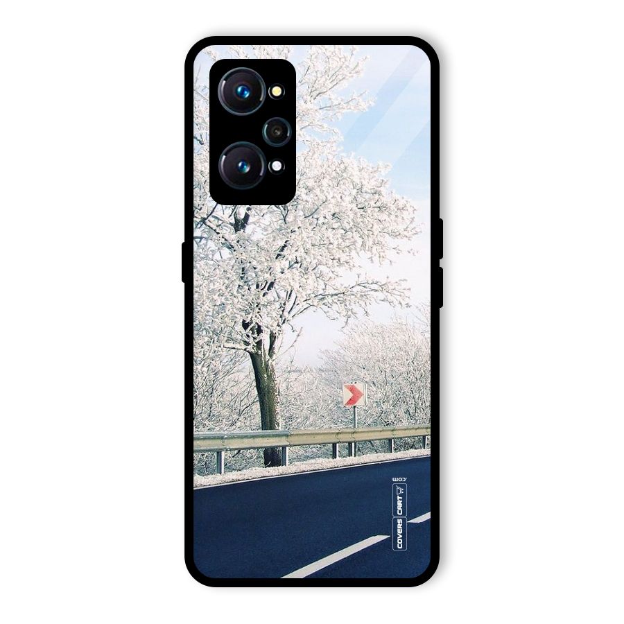 White Snow Tree Glass Back Case for Realme GT Neo2