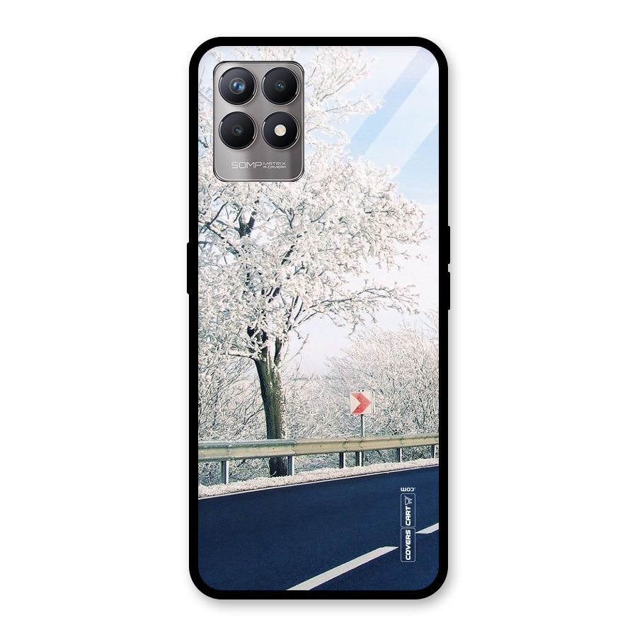 White Snow Tree Glass Back Case for Realme Narzo 50