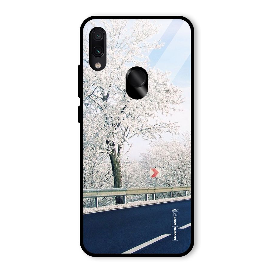 White Snow Tree Glass Back Case for Redmi Note 7