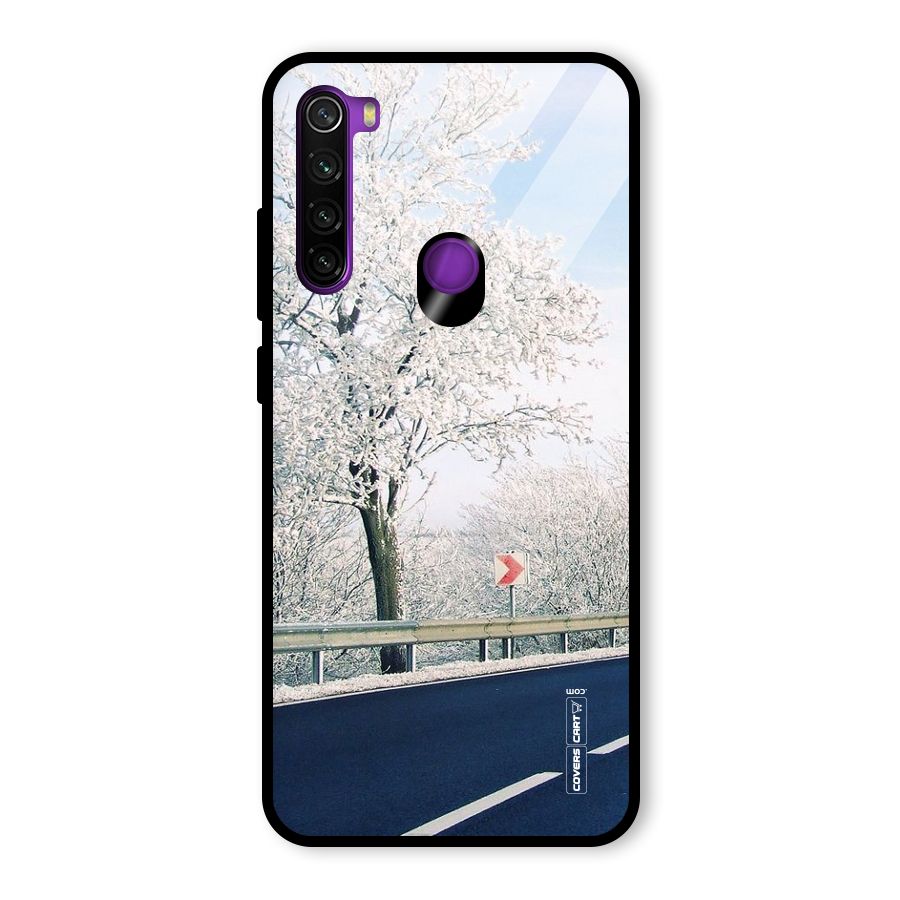 White Snow Tree Glass Back Case for Redmi Note 8