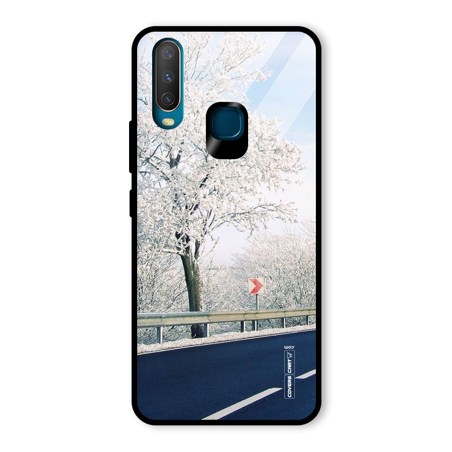 White Snow Tree Glass Back Case for Vivo U10