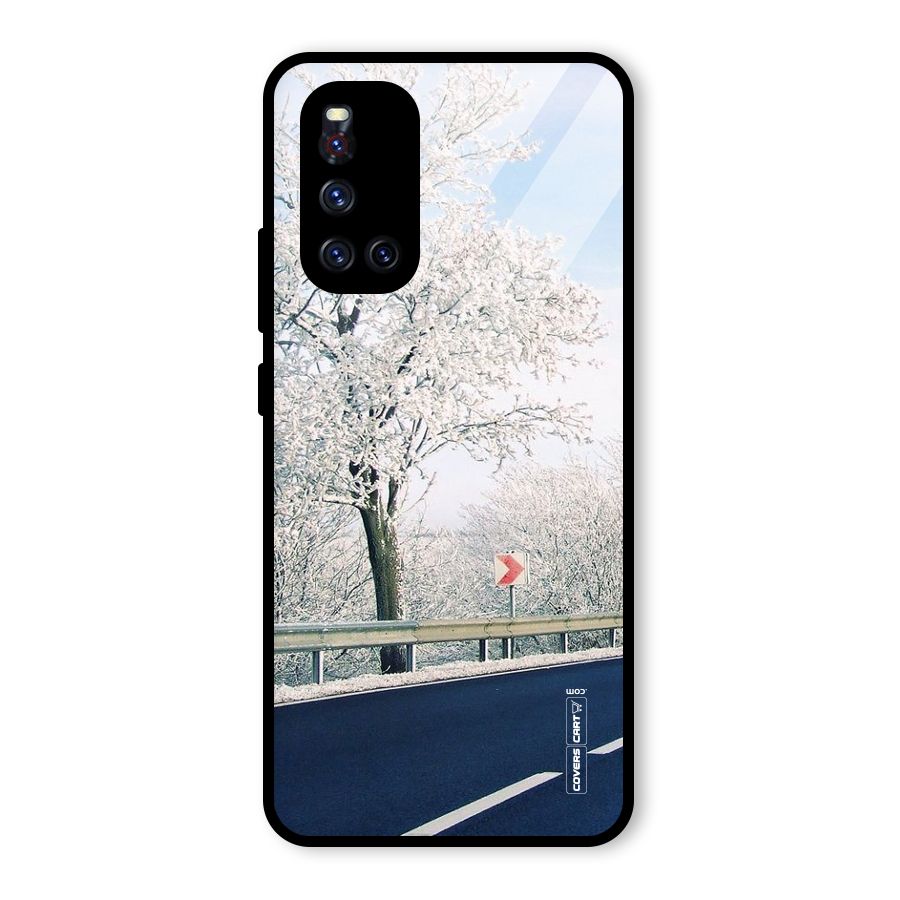 White Snow Tree Glass Back Case for Vivo V19