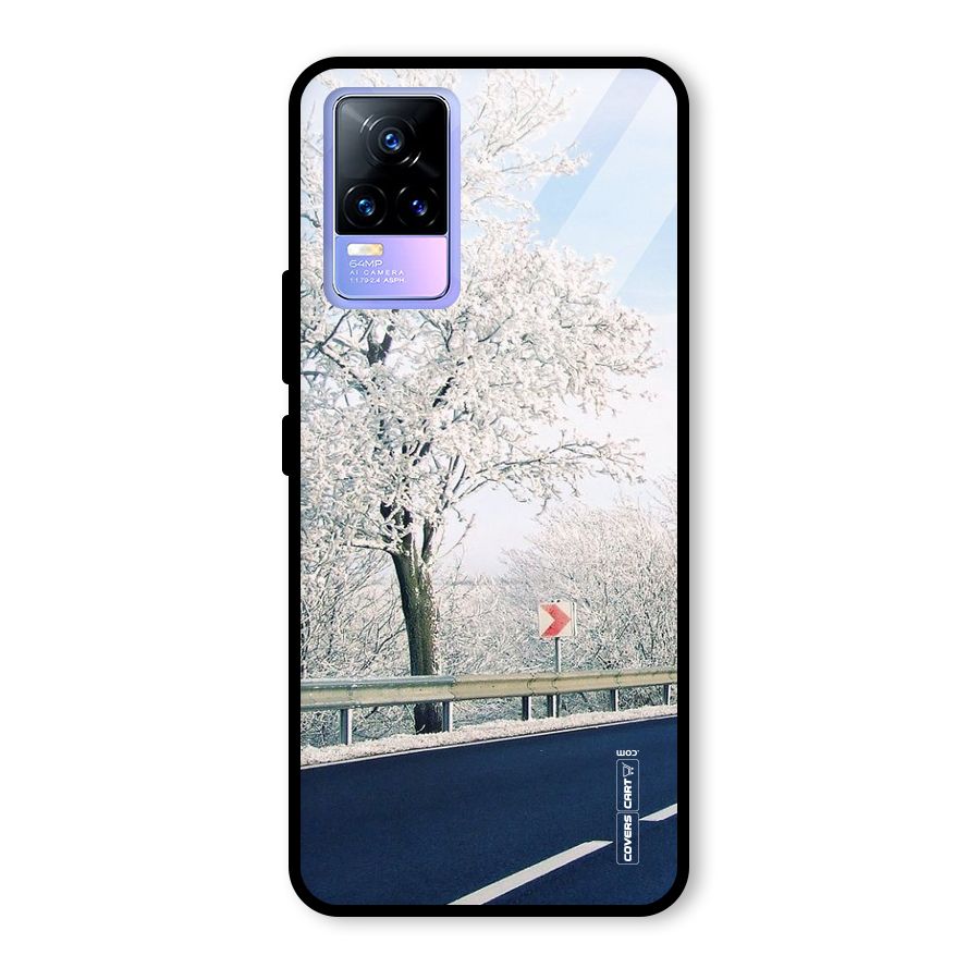 White Snow Tree Glass Back Case for Vivo Y73
