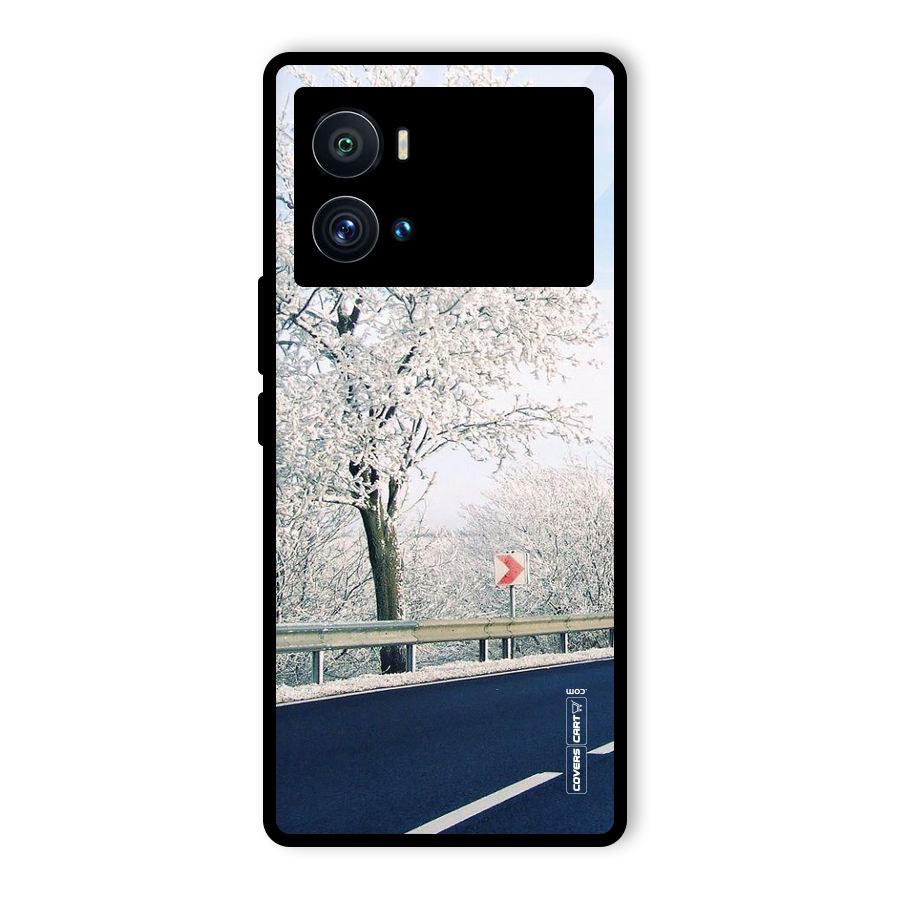 White Snow Tree Glass Back Case for Vivo iQOO 9 Pro