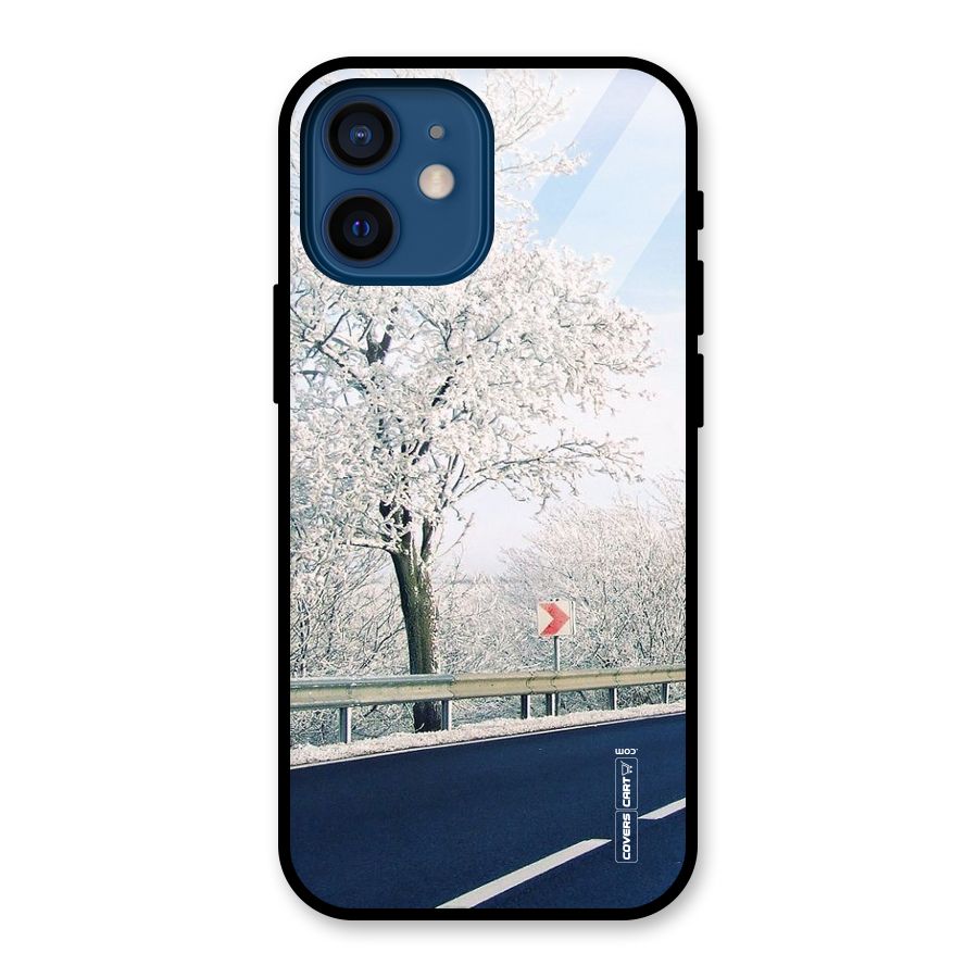 White Snow Tree Glass Back Case for iPhone 12 Mini