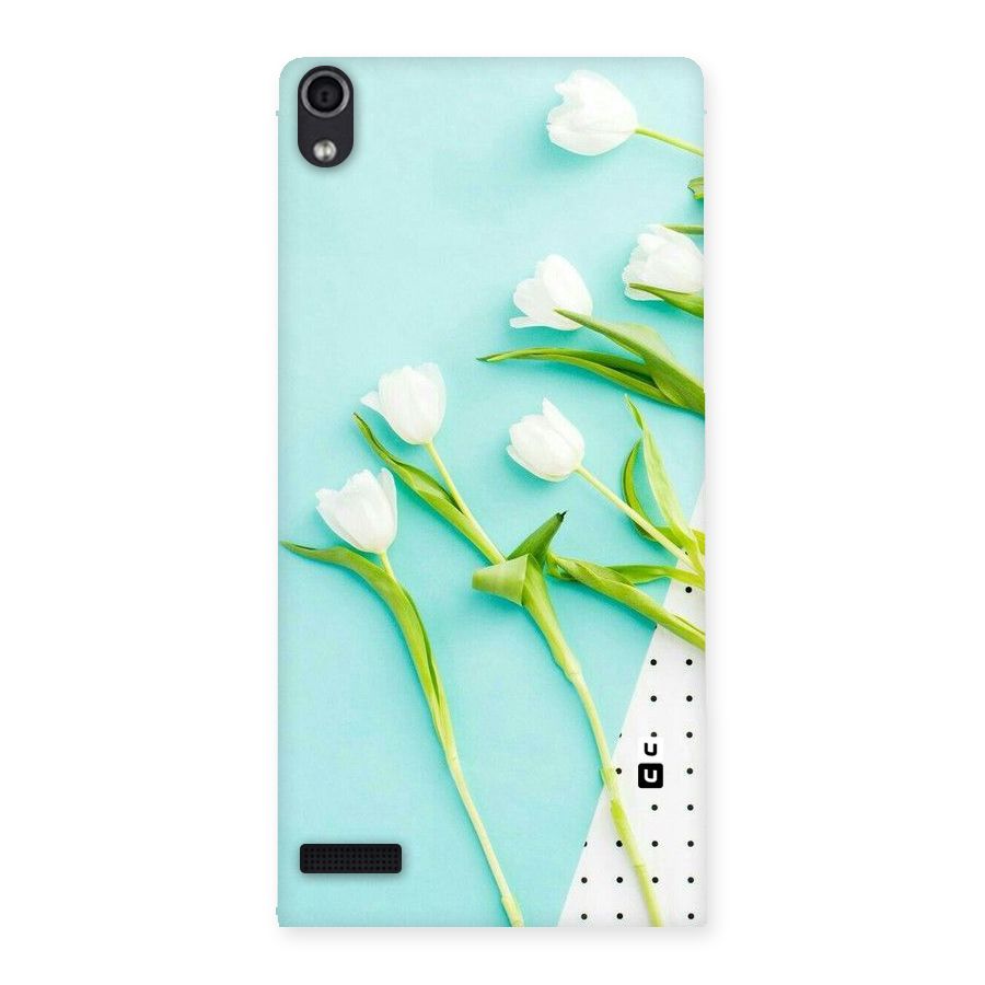 White Tulips Back Case for Ascend P6