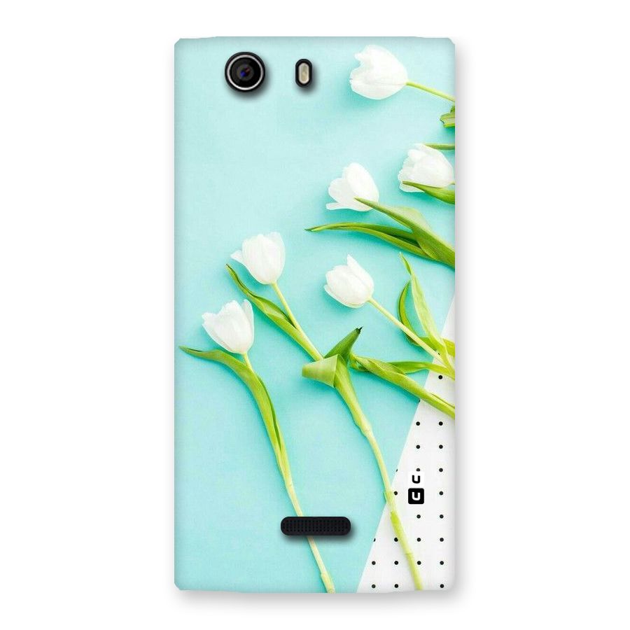 White Tulips Back Case for Canvas Nitro 2 E311