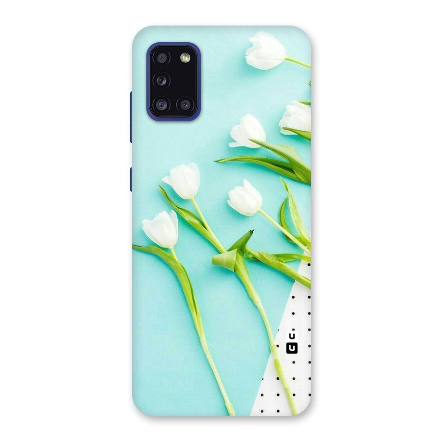 White Tulips Back Case for Galaxy A31