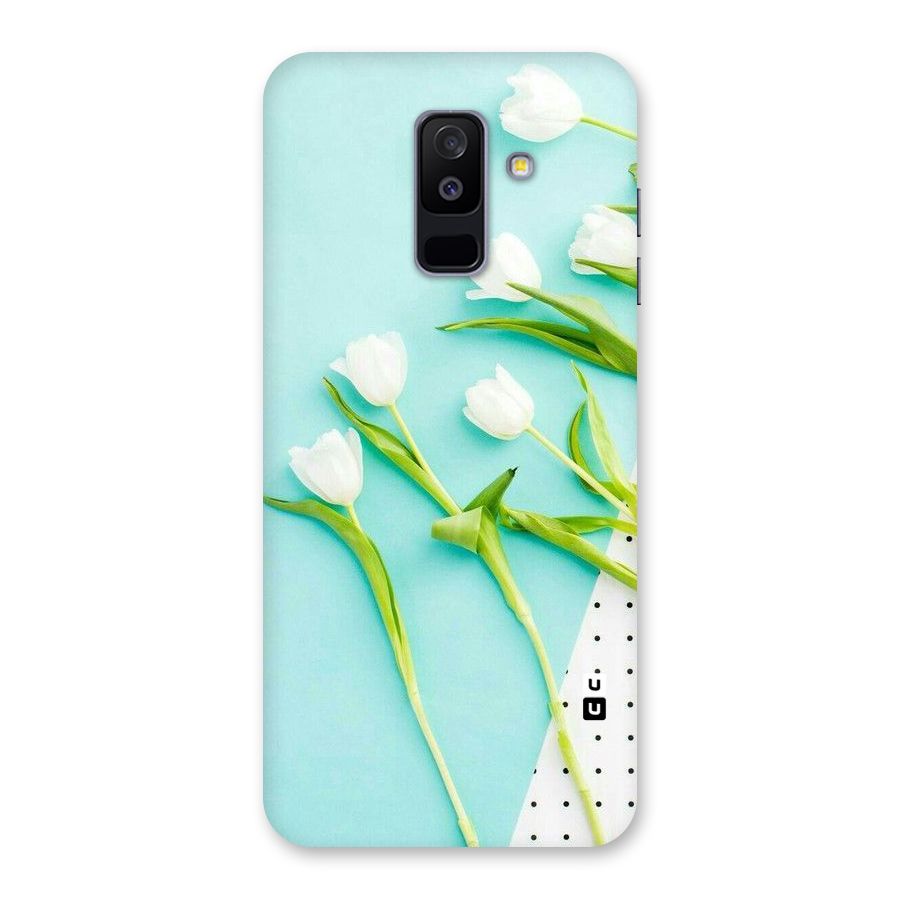 White Tulips Back Case for Galaxy A6 Plus