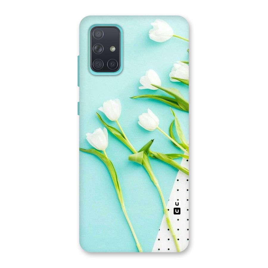 White Tulips Back Case for Galaxy A71