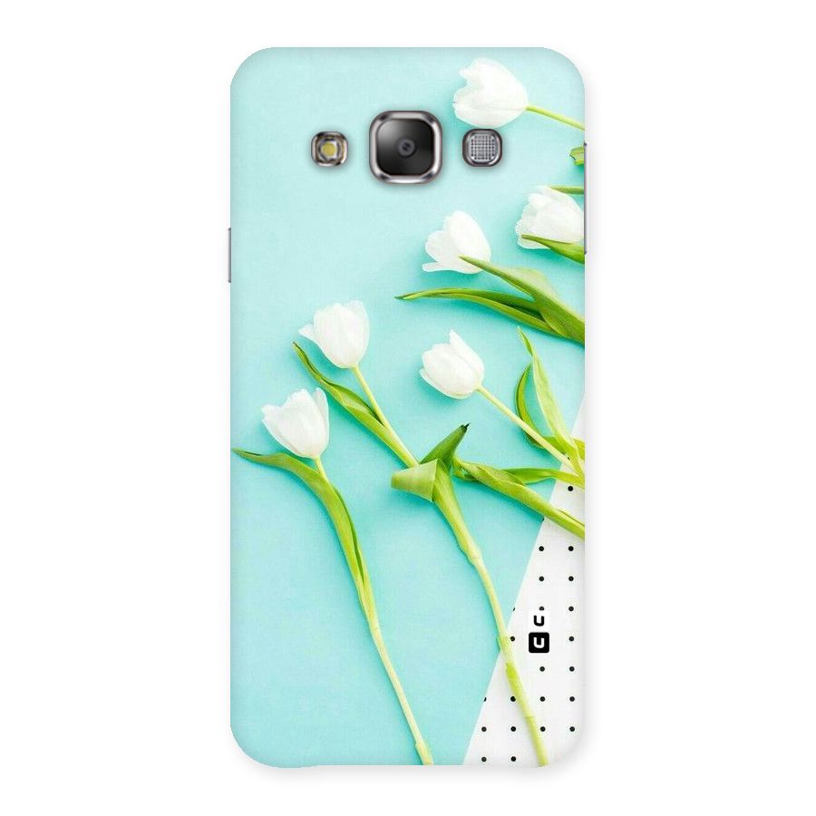 White Tulips Back Case for Galaxy E7
