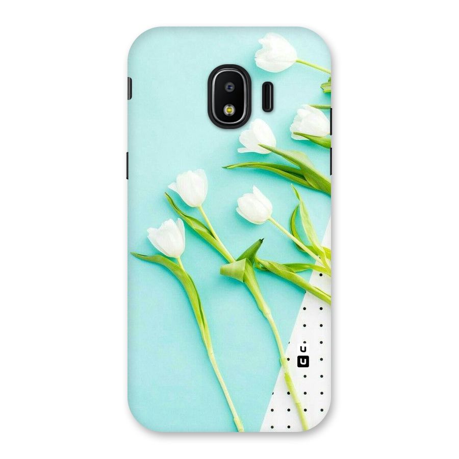 White Tulips Back Case for Galaxy J2 Pro 2018