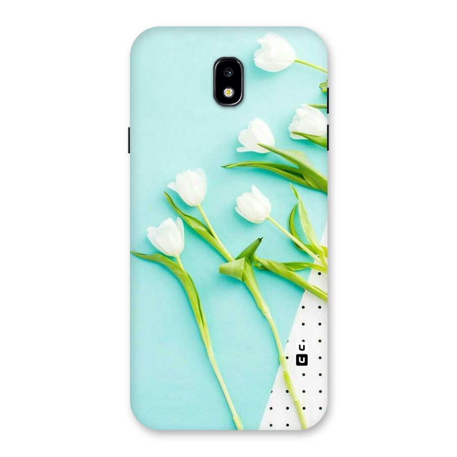 White Tulips Back Case for Galaxy J7 Pro
