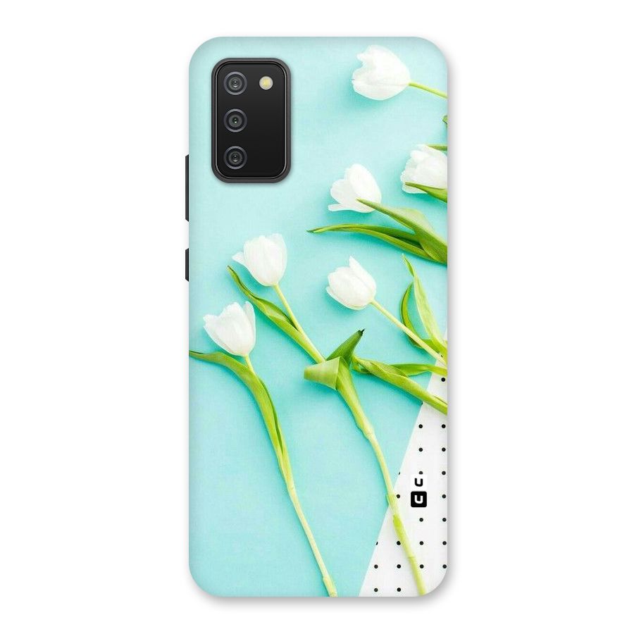 White Tulips Back Case for Galaxy M02s
