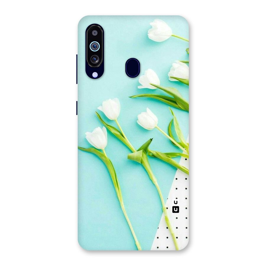 White Tulips Back Case for Galaxy M40